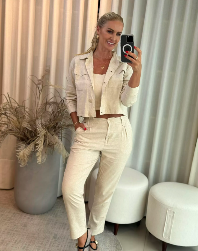 Conjunto Biamar em Sarja com Botões